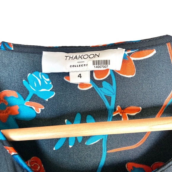 Thakoon Collection floral dress black daisy printed mini dress - Sz 4 - Picture 13 of 16